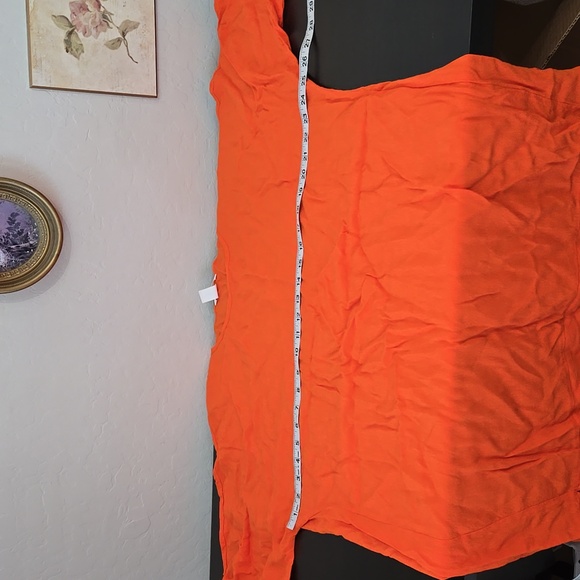 H&M Bright Vibrant Orange Sheath Shift 1/2 Sleeves Dress Plus Size Curvy Size 14 - Picture 10 of 12